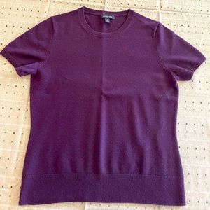 Lands End Short Sleeve Cashmere Sweater